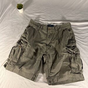 Vintage Polo Ralph Lauren Cargo Shorts Olive Green Khaki Size 35 Chino